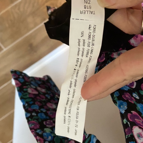 NWT Zara Faux wrap Floral V-Neck Wrap Dress size XS - Picture 5 of 7